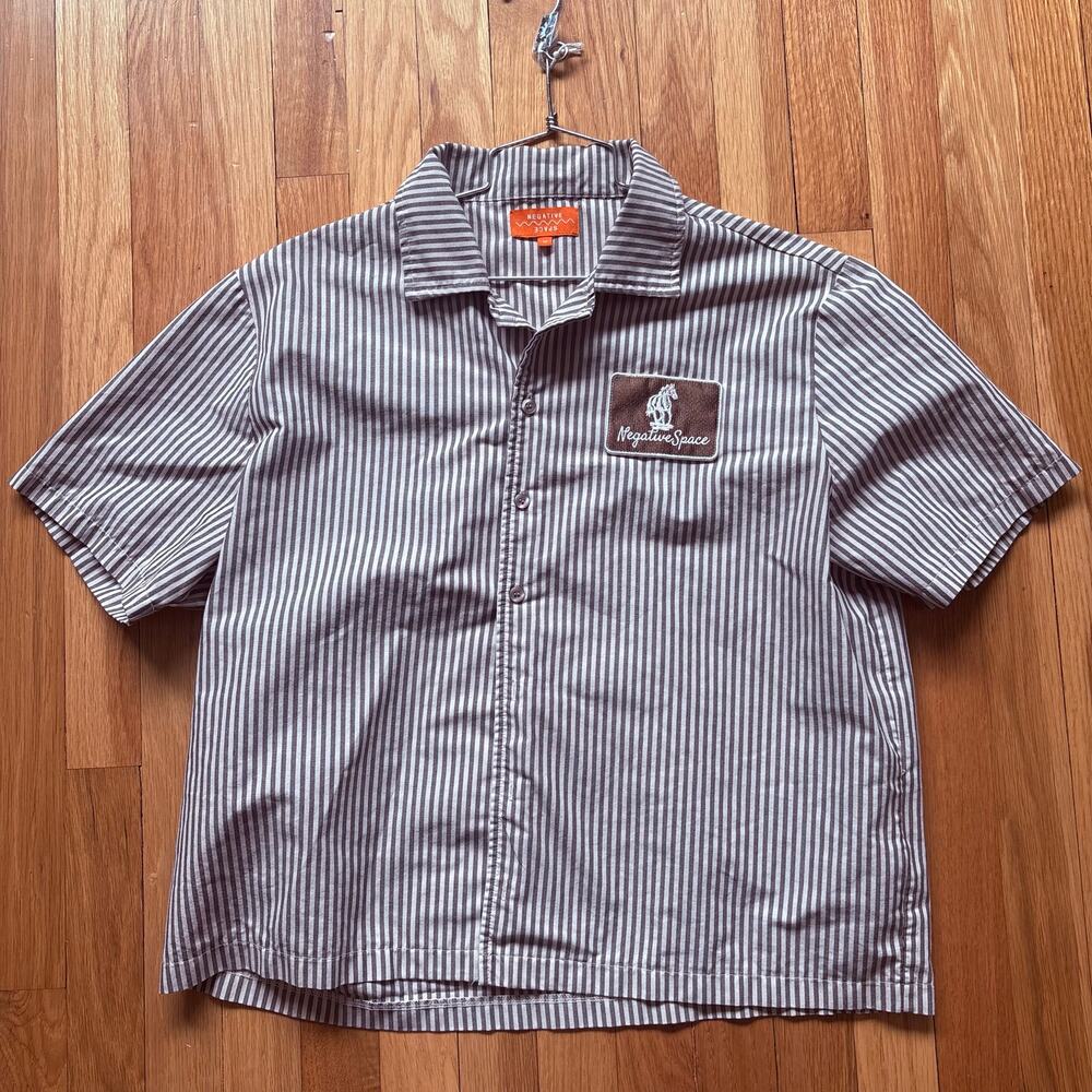 Negative Space New Frontier Men’s Button Up Shirt Size M Box Fit Cowboy Western